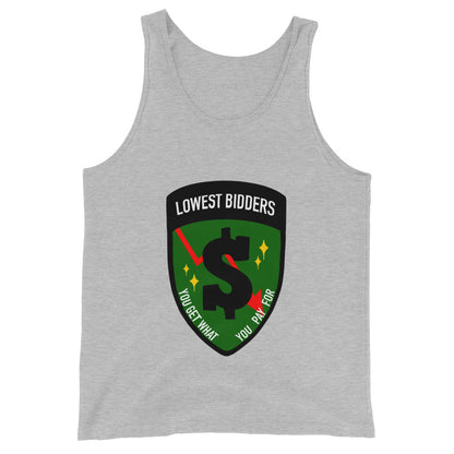 Performance | Tank Top | The Lowest Bidders | Emblem Logo