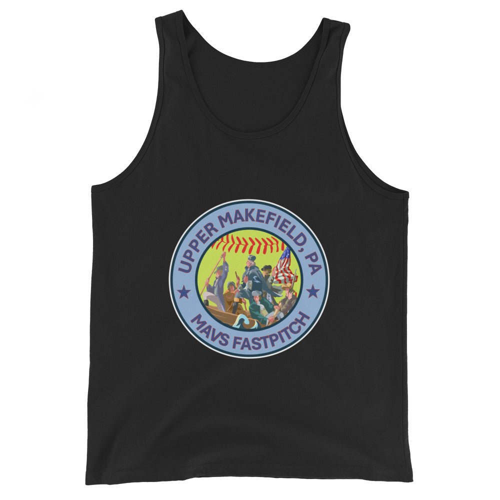 Performance | Tank Top | Upper Makefield Mavs Fastpitch | Crossing Badge Logo