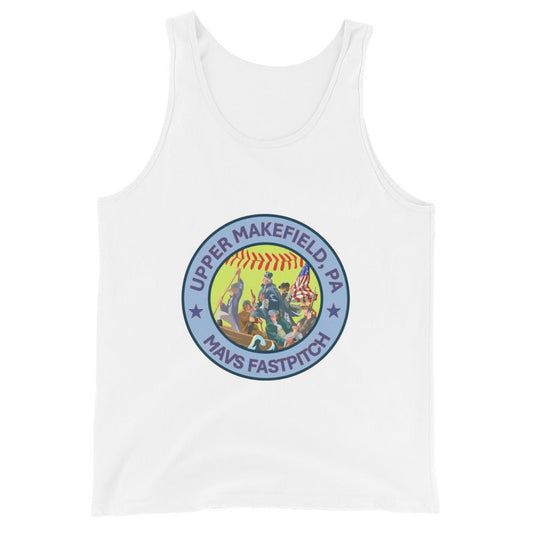 Performance | Tank Top | Upper Makefield Mavs Fastpitch | Crossing Badge Logo