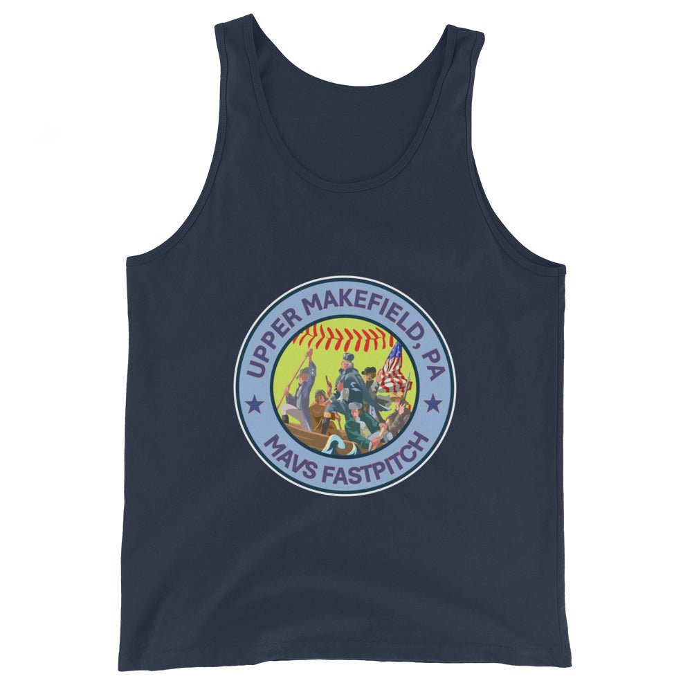 Performance | Tank Top | Upper Makefield Mavs Fastpitch | Crossing Badge Logo