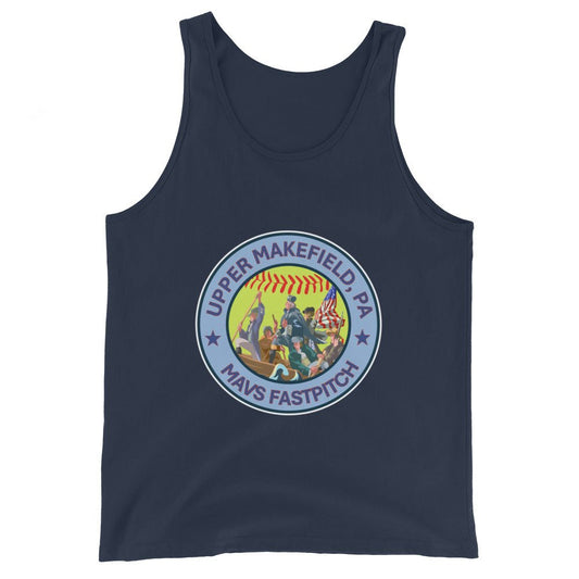 Performance | Tank Top | Upper Makefield Mavs Fastpitch | Crossing Badge Logo