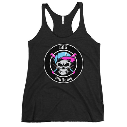 Performance | Thin Racerback Tank Top | 606 Outlaws Baseball | Badge Logo