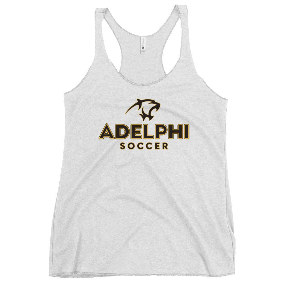 Performance | Thin Racerback Tank Top | Adelphi Womens Soccer | Vanguard Mark Logo