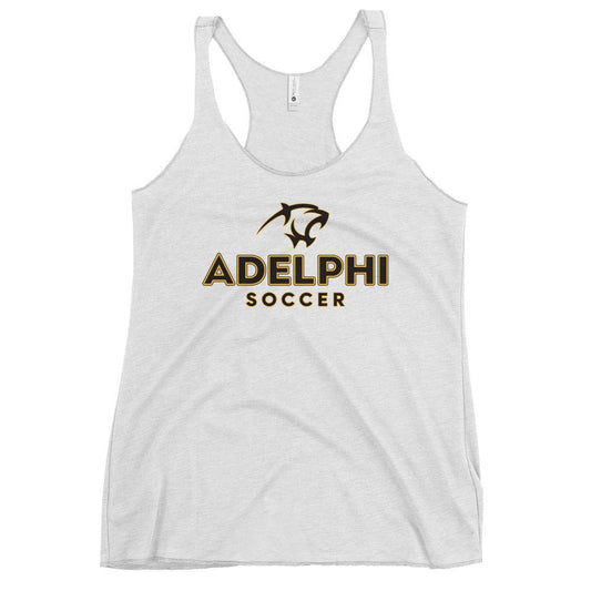 Performance | Thin Racerback Tank Top | Adelphi Womens Soccer | Vanguard Mark Logo