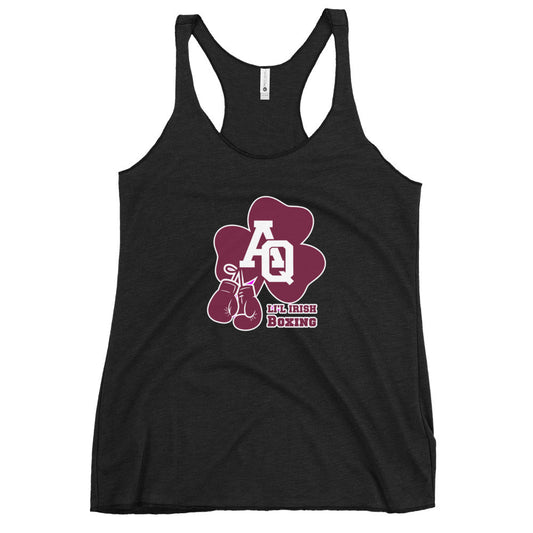 Performance | Thin Racerback Tank Top | Aquinas Li’l Irish Boxing | AQ Shamrock Logo