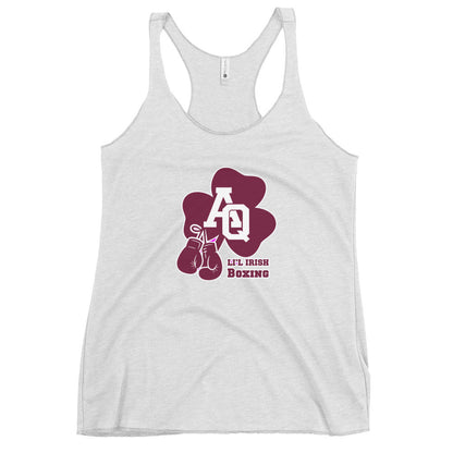 Performance | Thin Racerback Tank Top | Aquinas Li’l Irish Boxing | AQ Shamrock Logo