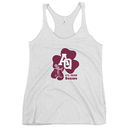 Performance | Thin Racerback Tank Top | Aquinas Li’l Irish Boxing | AQ Shamrock Logo