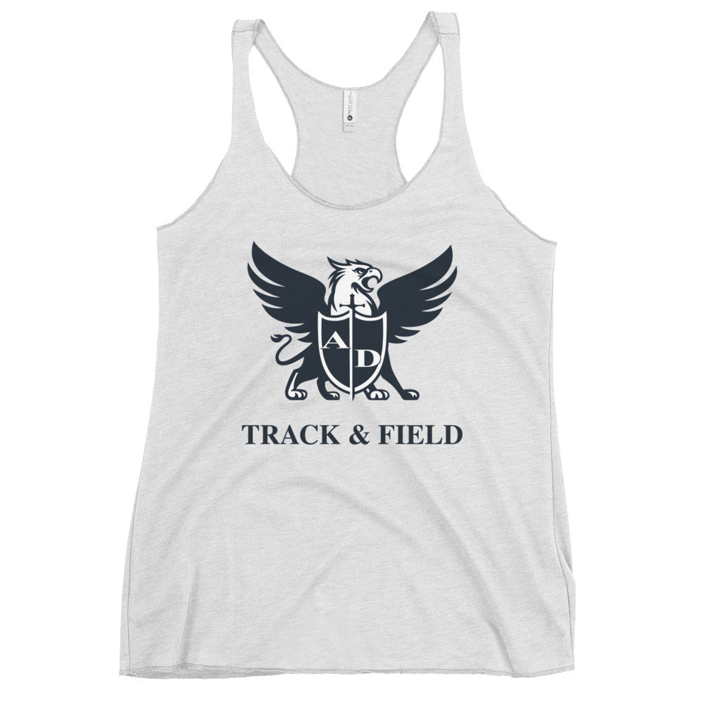 Performance | Thin Racerback Tank Top | Arma Dei Academy Track and Field | Griffin Logo