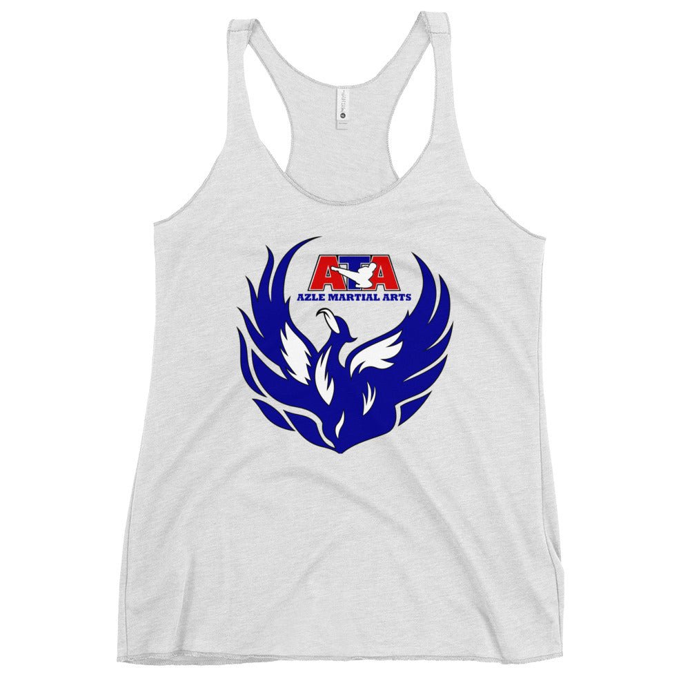 Performance | Thin Racerback Tank Top | Azle Martial Arts | Blue Fire Crest Logo