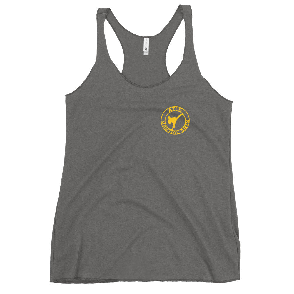 Performance | Thin Racerback Tank Top | Azle Martial Arts | Dojo Roundel Logo