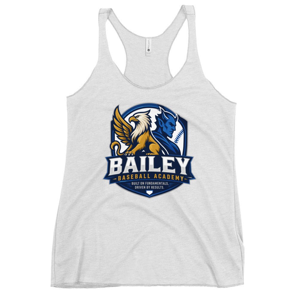 Performance | Thin Racerback Tank Top | Bailey Baseball Academy | Shield Logo