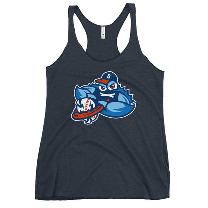 Performance | Thin Racerback Tank Top | Bellport BlueClaws | Mascot Logo
