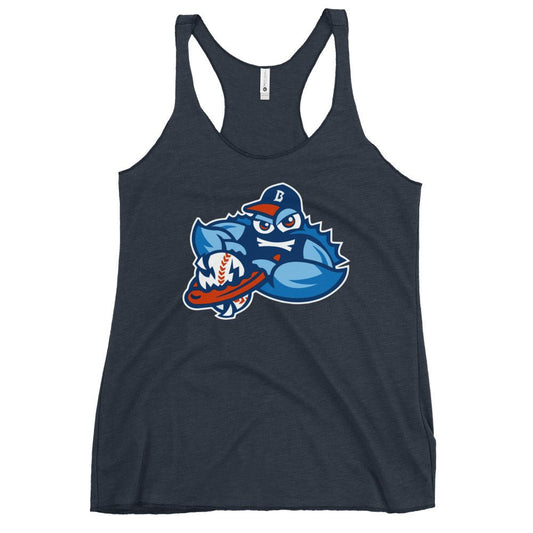 Performance | Thin Racerback Tank Top | Bellport BlueClaws | Mascot Logo