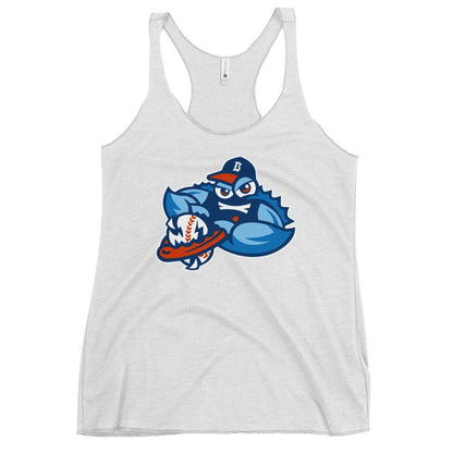 Performance | Thin Racerback Tank Top | Bellport BlueClaws | Mascot Logo