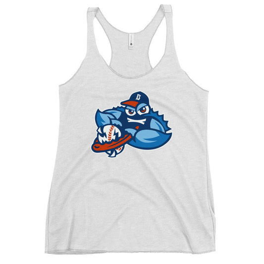 Performance | Thin Racerback Tank Top | Bellport BlueClaws | Mascot Logo