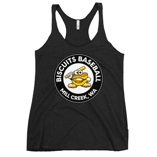 Performance | Thin Racerback Tank Top | Biscuits Baseball MCLL | Mascot Logo