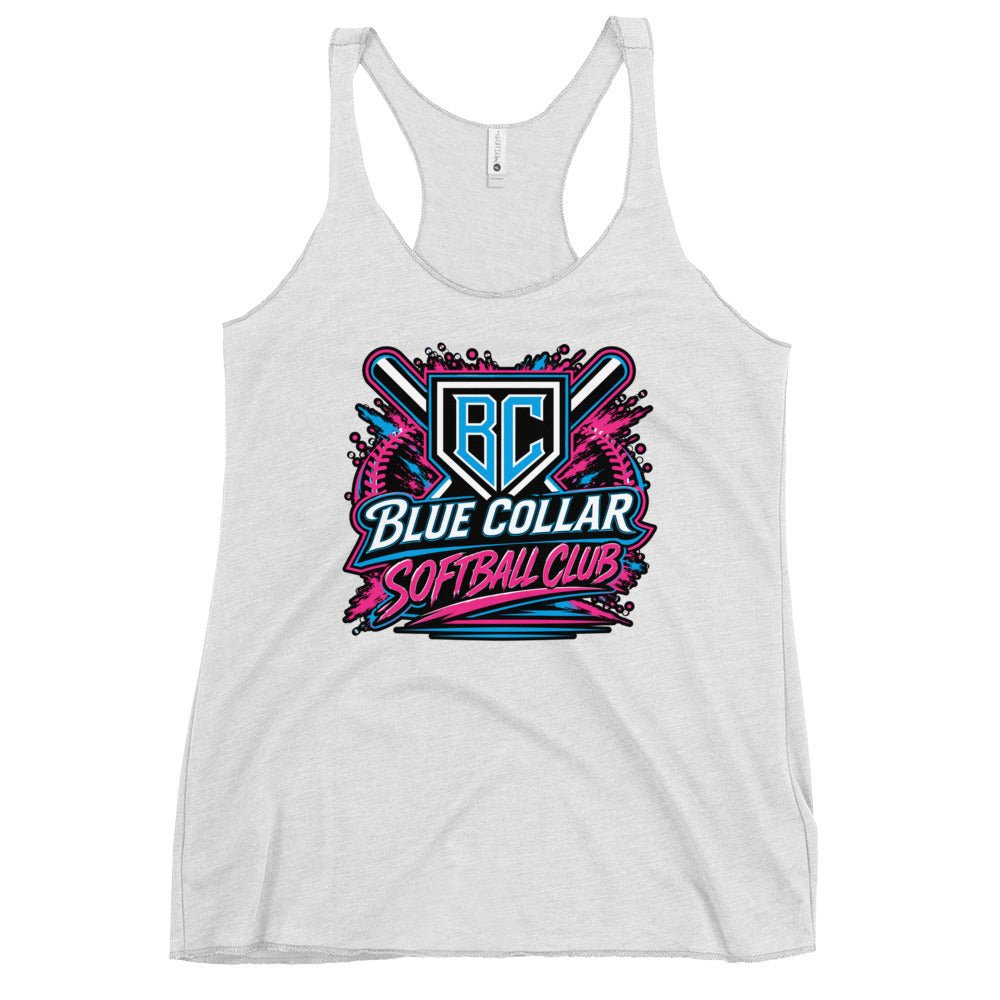 Performance | Thin Racerback Tank Top | Blue Collar Softball 2034 | Athletics Logo