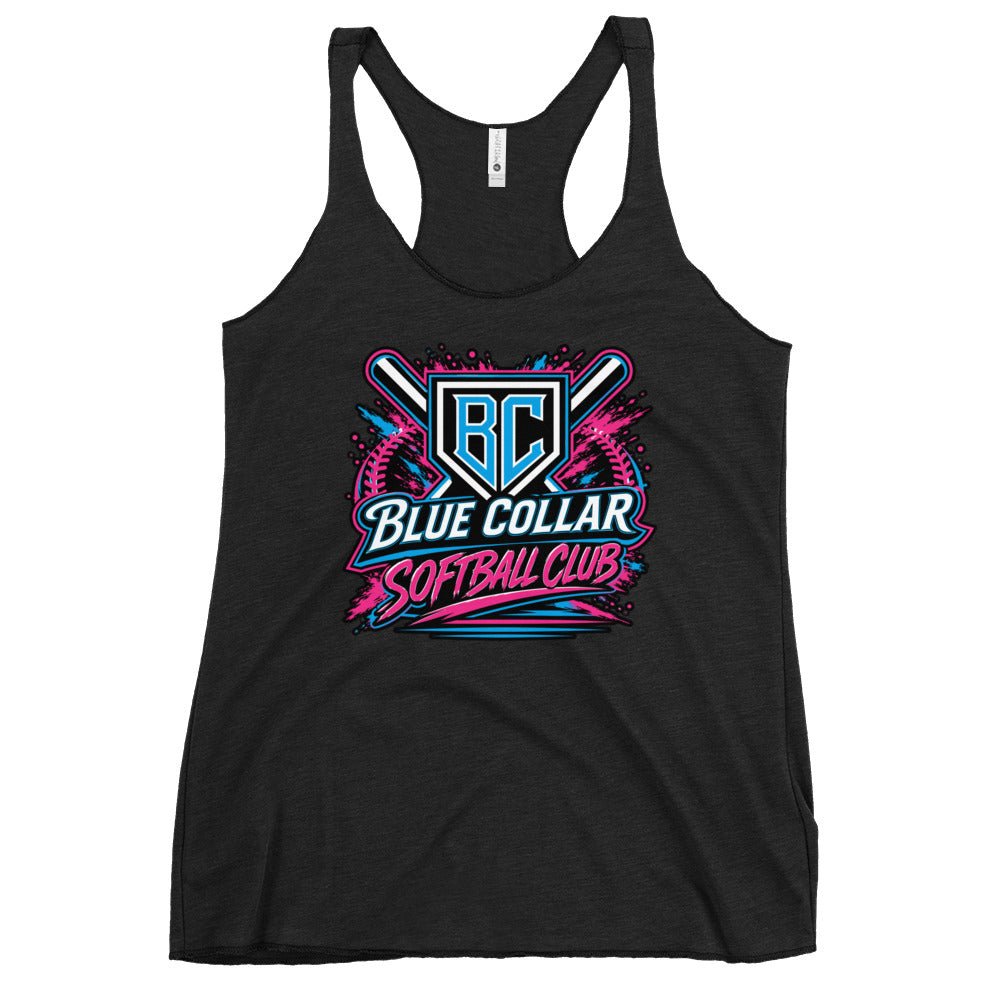 Performance | Thin Racerback Tank Top | Blue Collar Softball 2034 | Athletics Logo