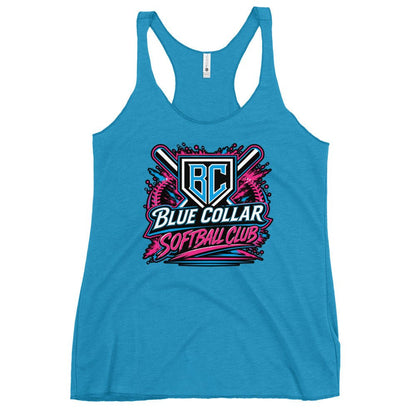 Performance | Thin Racerback Tank Top | Blue Collar Softball 2034 | Athletics Logo