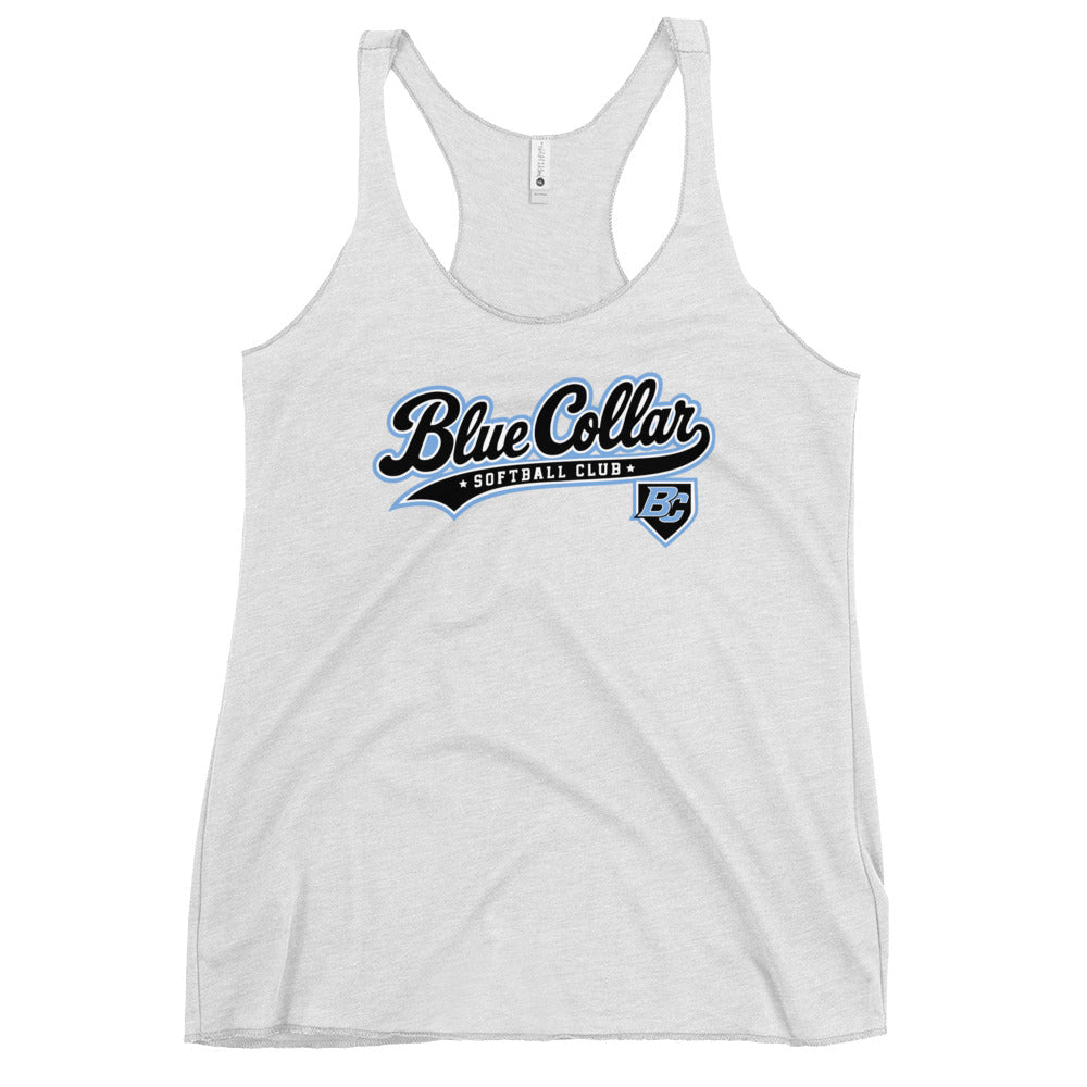 Performance | Thin Racerback Tank Top | Blue Collar Softball 2034 | Foundry Logo