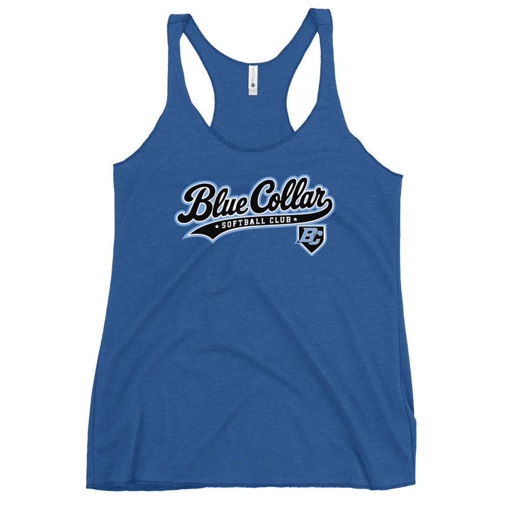 Performance | Thin Racerback Tank Top | Blue Collar Softball 2034 | Foundry Logo