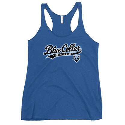 Performance | Thin Racerback Tank Top | Blue Collar Softball 2034 | Foundry Logo