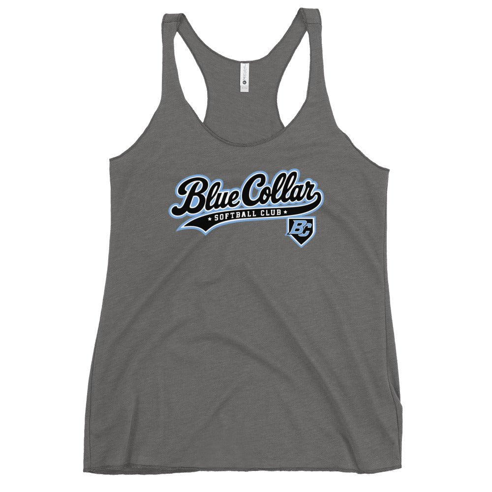Performance | Thin Racerback Tank Top | Blue Collar Softball 2034 | Foundry Logo