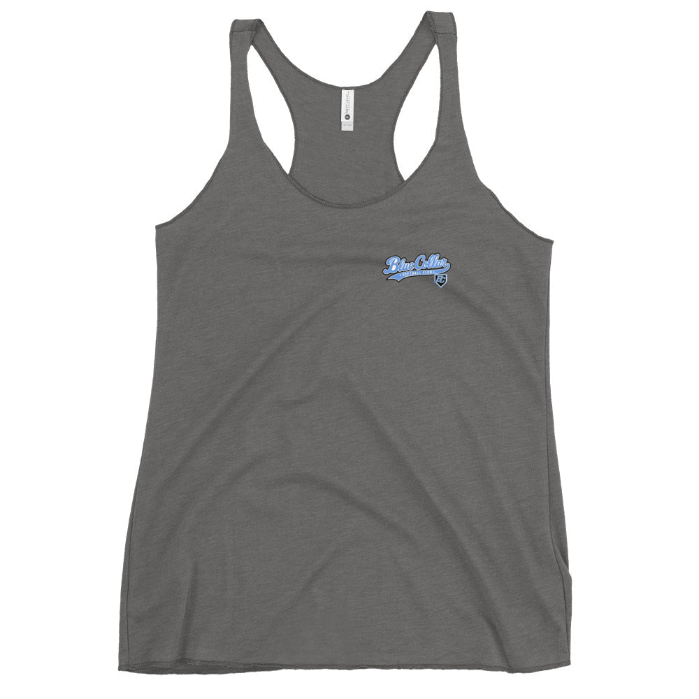 Performance | Thin Racerback Tank Top | Blue Collar Softball 2034 | Ironclad Logo