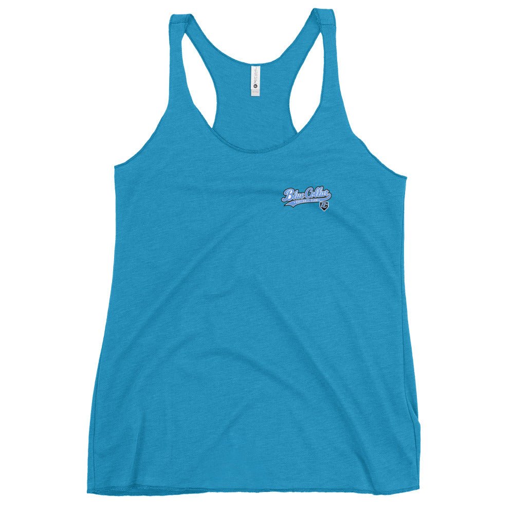 Performance | Thin Racerback Tank Top | Blue Collar Softball 2034 | Ironclad Logo