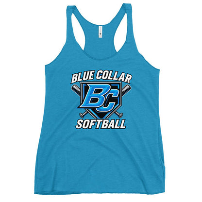 Performance | Thin Racerback Tank Top | Blue Collar Softball 2034 | Shield Logo