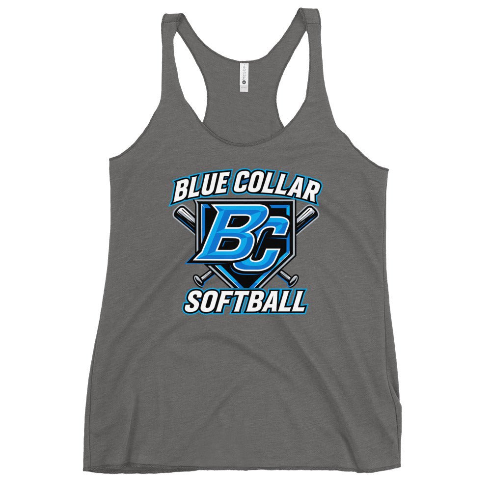 Performance | Thin Racerback Tank Top | Blue Collar Softball 2034 | Shield Logo