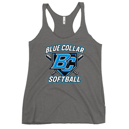 Performance | Thin Racerback Tank Top | Blue Collar Softball 2034 | Shield Logo