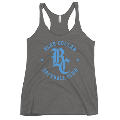 Performance | Thin Racerback Tank Top | Blue Collar Softball 2034 | Varsity Logo