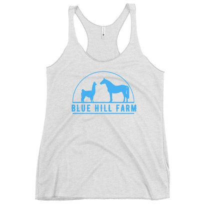 Performance | Thin Racerback Tank Top | Blue Hill Farm | Emblem Logo