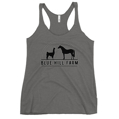 Performance | Thin Racerback Tank Top | Blue Hill Farm | Highland Silhouette Logo
