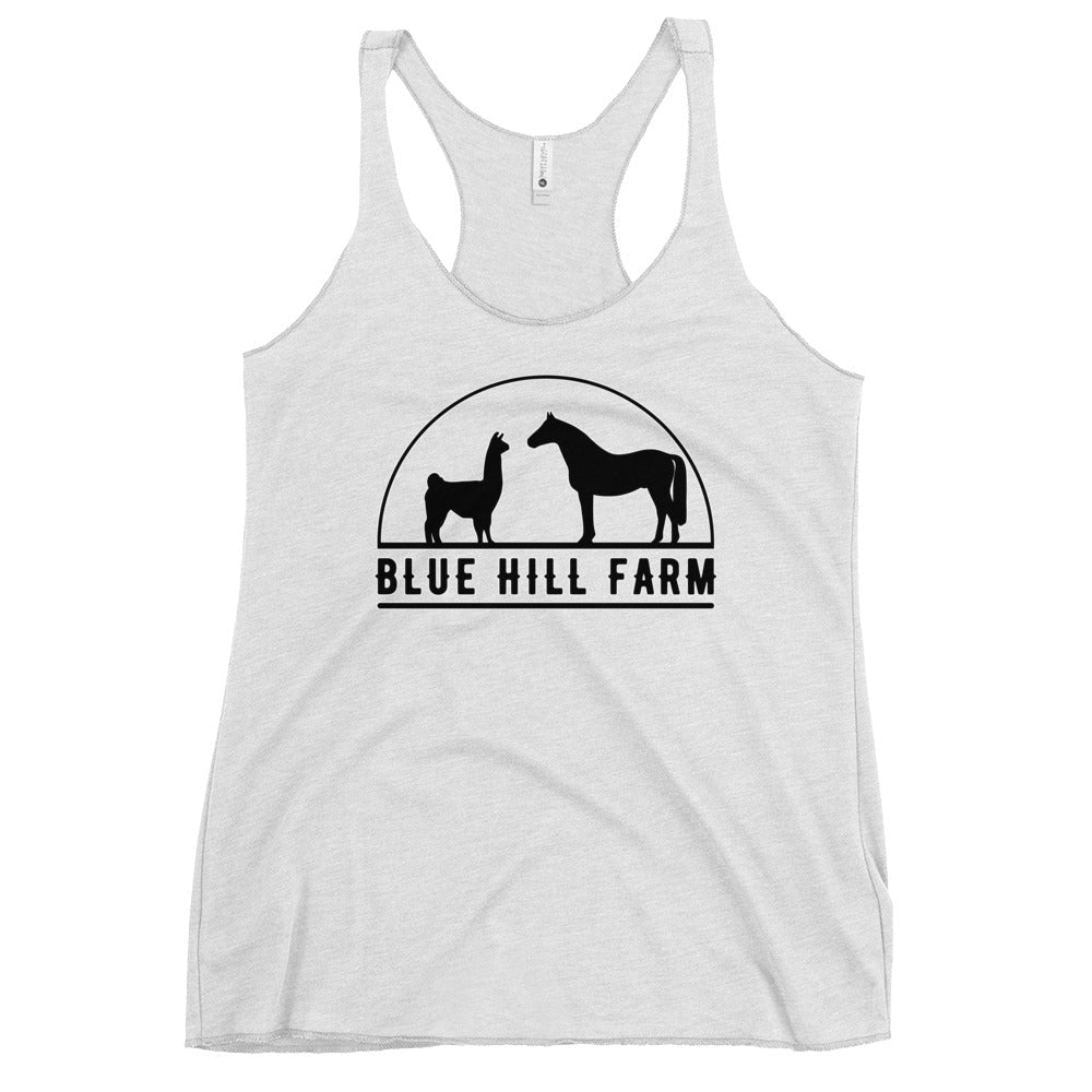Performance | Thin Racerback Tank Top | Blue Hill Farm | Highland Silhouette Logo