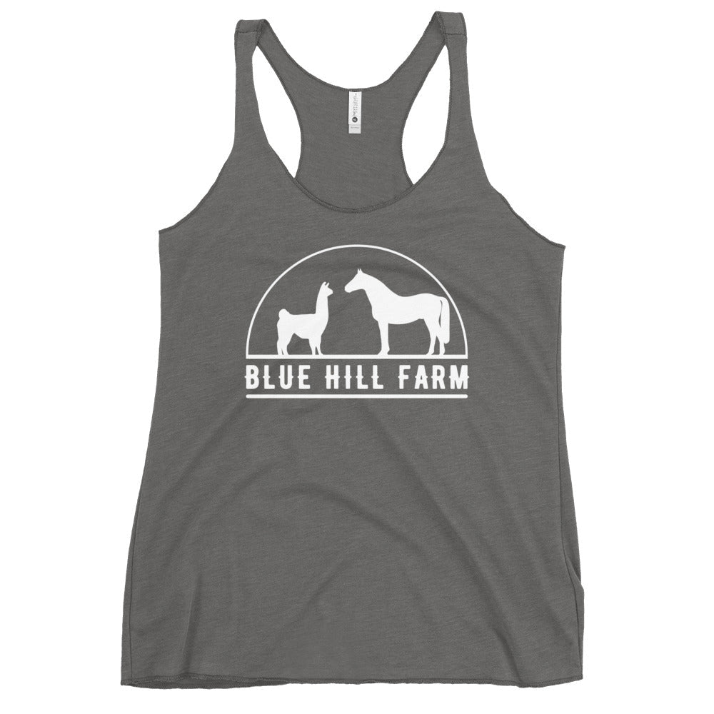 Performance | Thin Racerback Tank Top | Blue Hill Farm | Ranch Logo