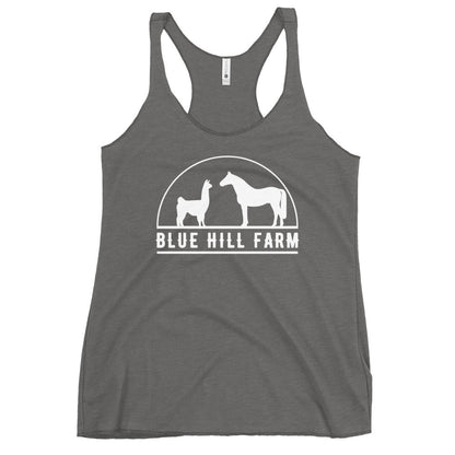 Performance | Thin Racerback Tank Top | Blue Hill Farm | Ranch Logo