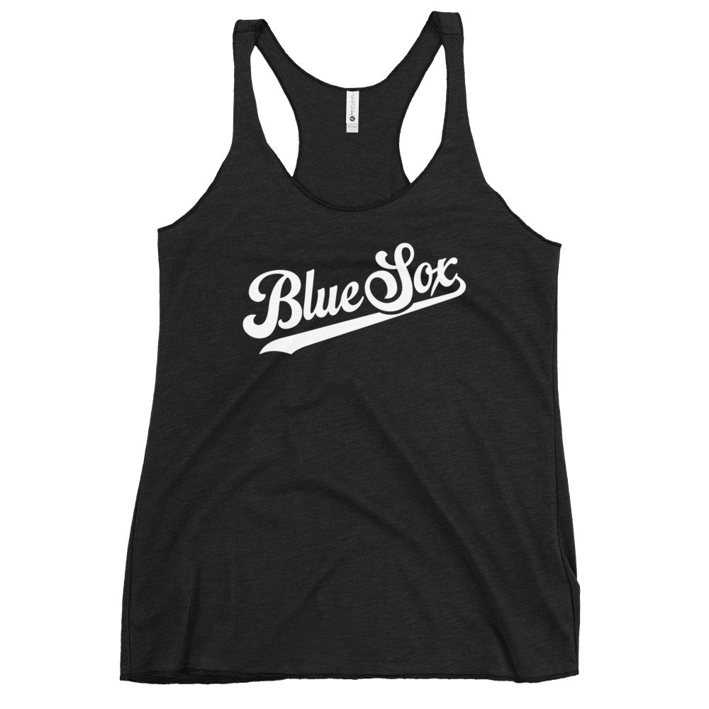 Performance | Thin Racerback Tank Top | Blue Sox | Script Logo