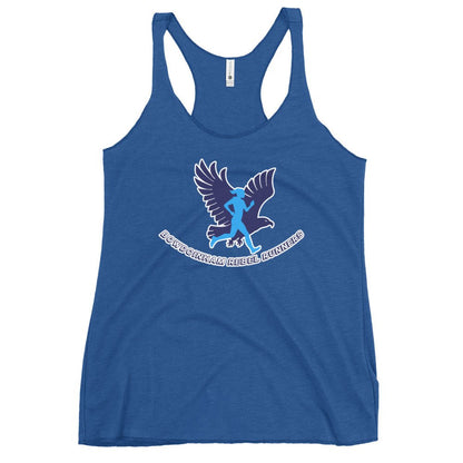 Performance | Thin Racerback Tank Top | Bowdoinham Rebel Runners | Aerial Runner Emblem Logo