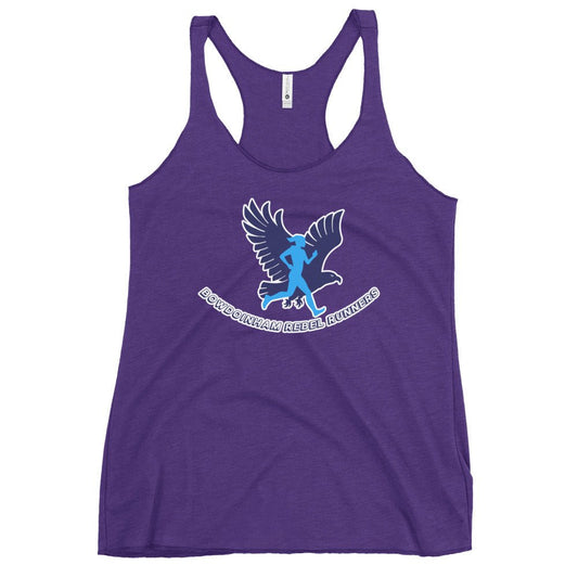 Performance | Thin Racerback Tank Top | Bowdoinham Rebel Runners | Emblem Logo