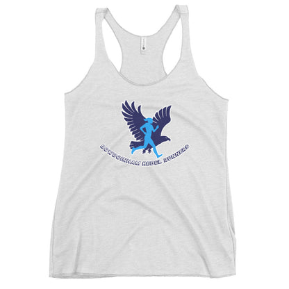Performance | Thin Racerback Tank Top | Bowdoinham Rebel Runners | Emblem Logo