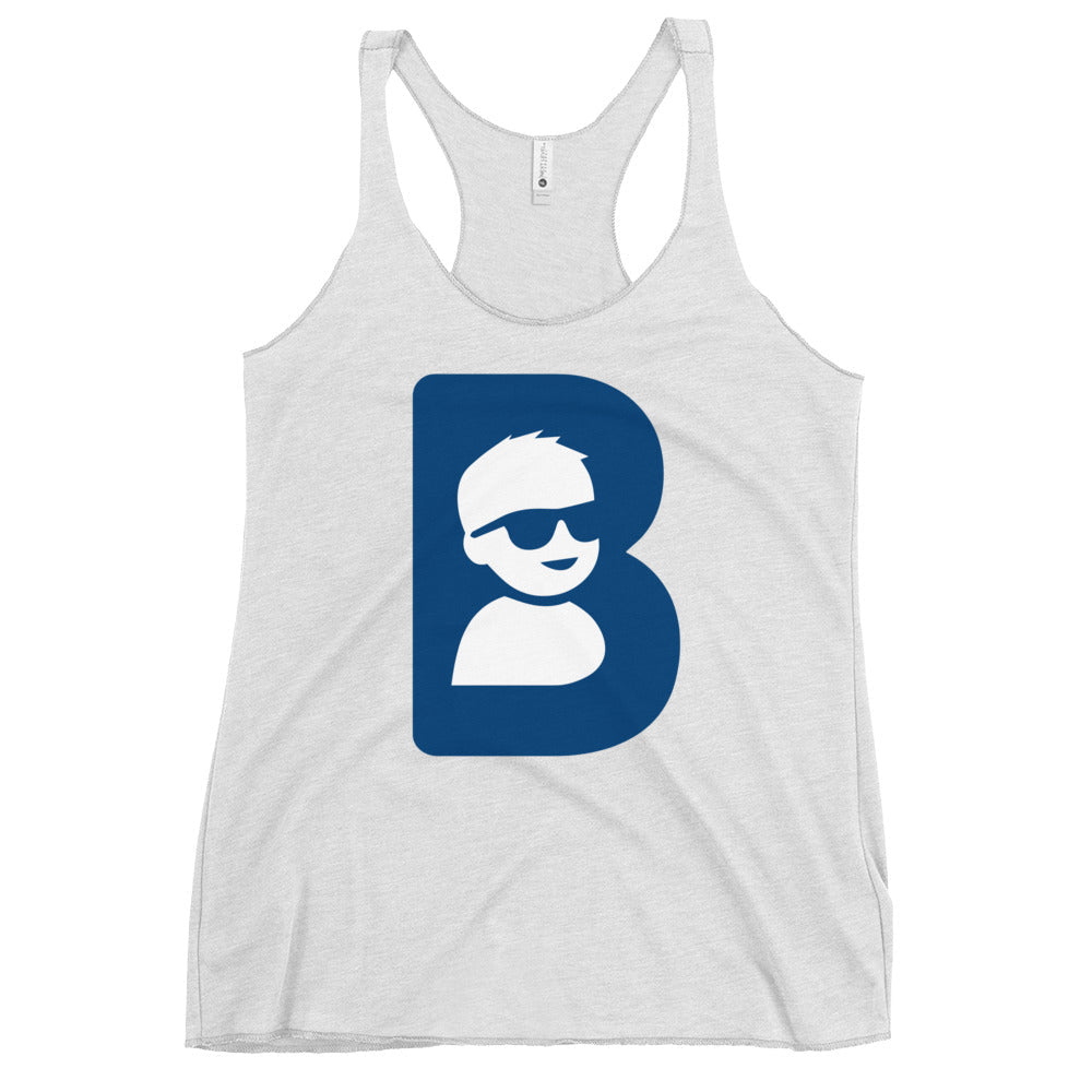 Performance | Thin Racerback Tank Top | Brave Like Ben | Blue Maverick Logo