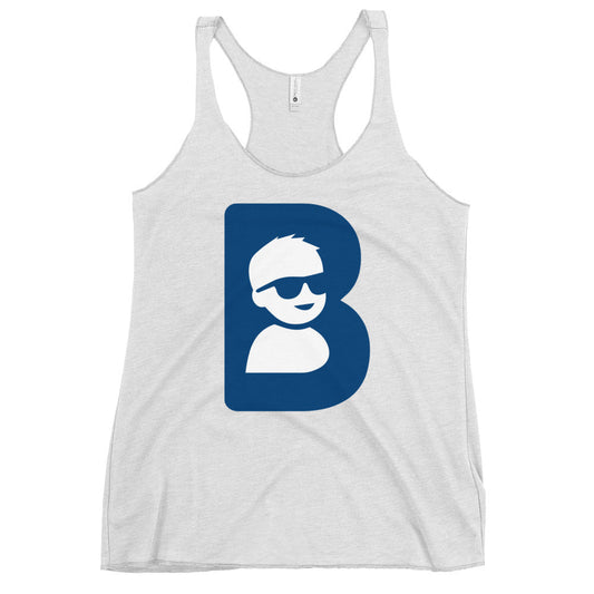 Performance | Thin Racerback Tank Top | Brave Like Ben | Blue Maverick Logo