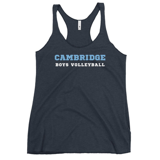 Performance | Thin Racerback Tank Top | Cambridge Volleyball | Block Script Logo