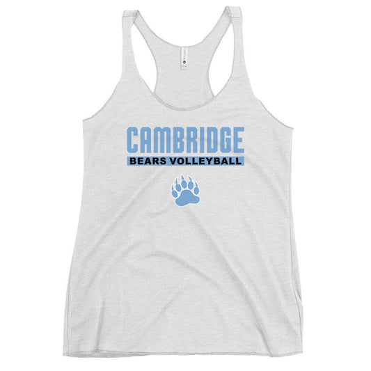 Performance | Thin Racerback Tank Top | Cambridge Volleyball | Script Paw Logo