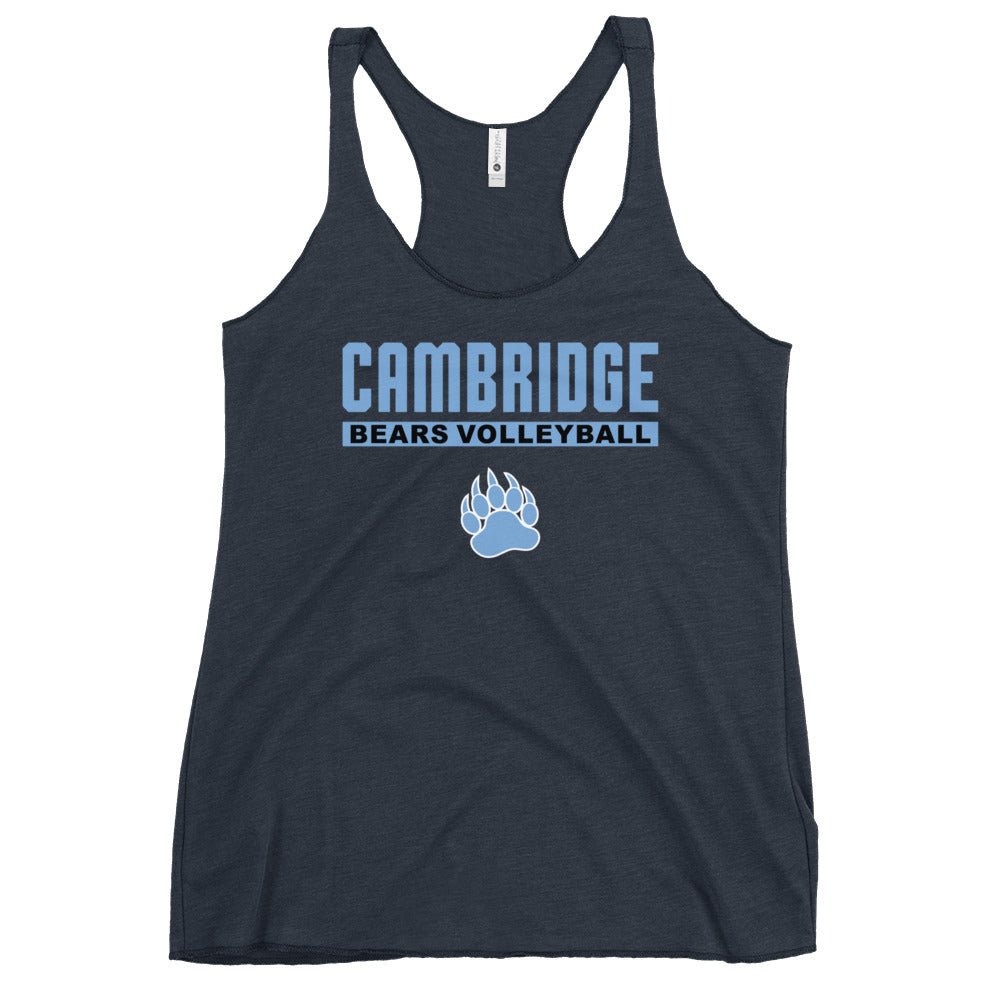 Performance | Thin Racerback Tank Top | Cambridge Volleyball | Script Paw Logo