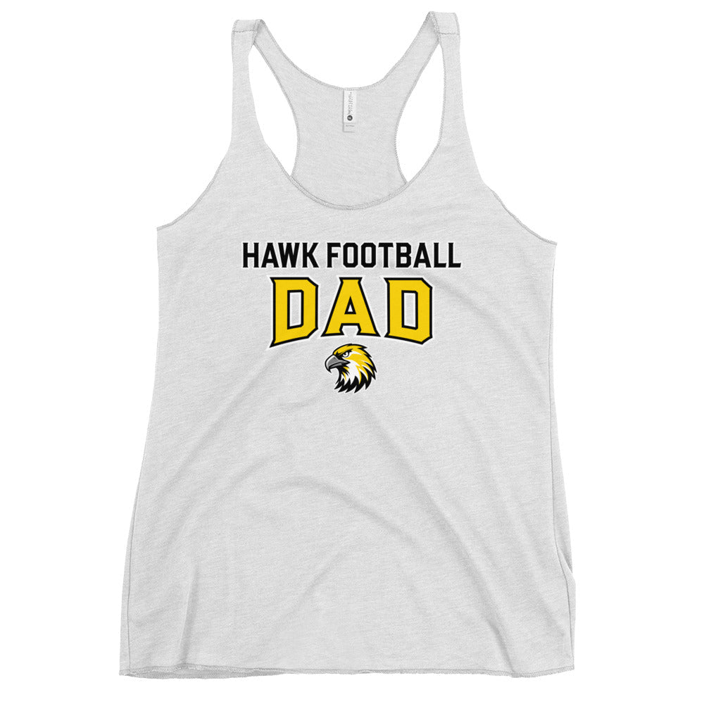 Performance | Thin Racerback Tank Top | Cardinal Ohara Hawks | Football Dad Logo