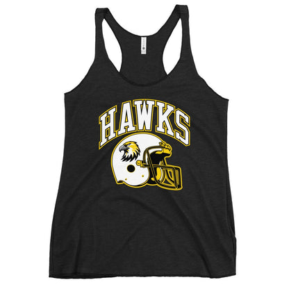 Performance | Thin Racerback Tank Top | Cardinal Ohara Hawks | Football Helmet Logo