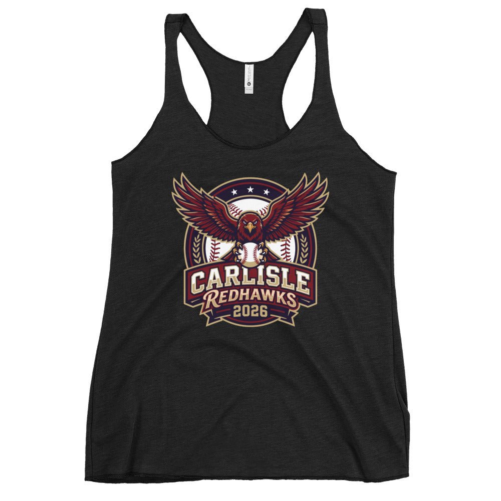Performance | Thin Racerback Tank Top | Carlisle Redhawks | Emblem Logo